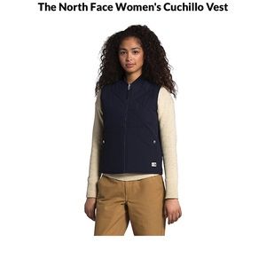 NWT North Face Cuchillo Quilted Vest Reversible XXL Aviator Navy Women’s